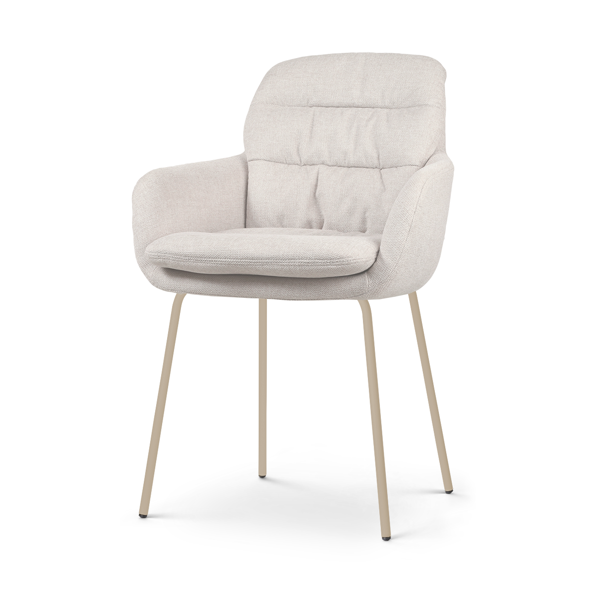 Nora-Mia eetkamerstoel beige - beige onderstel