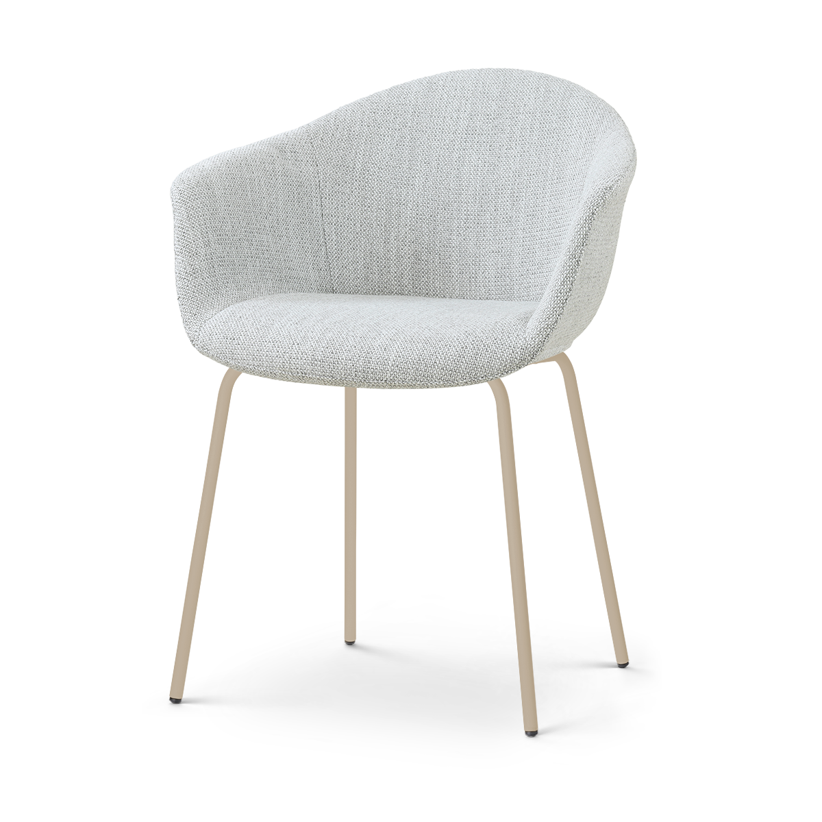 Nora-Otis eetkamerstoel grijs melange - beige onderstel