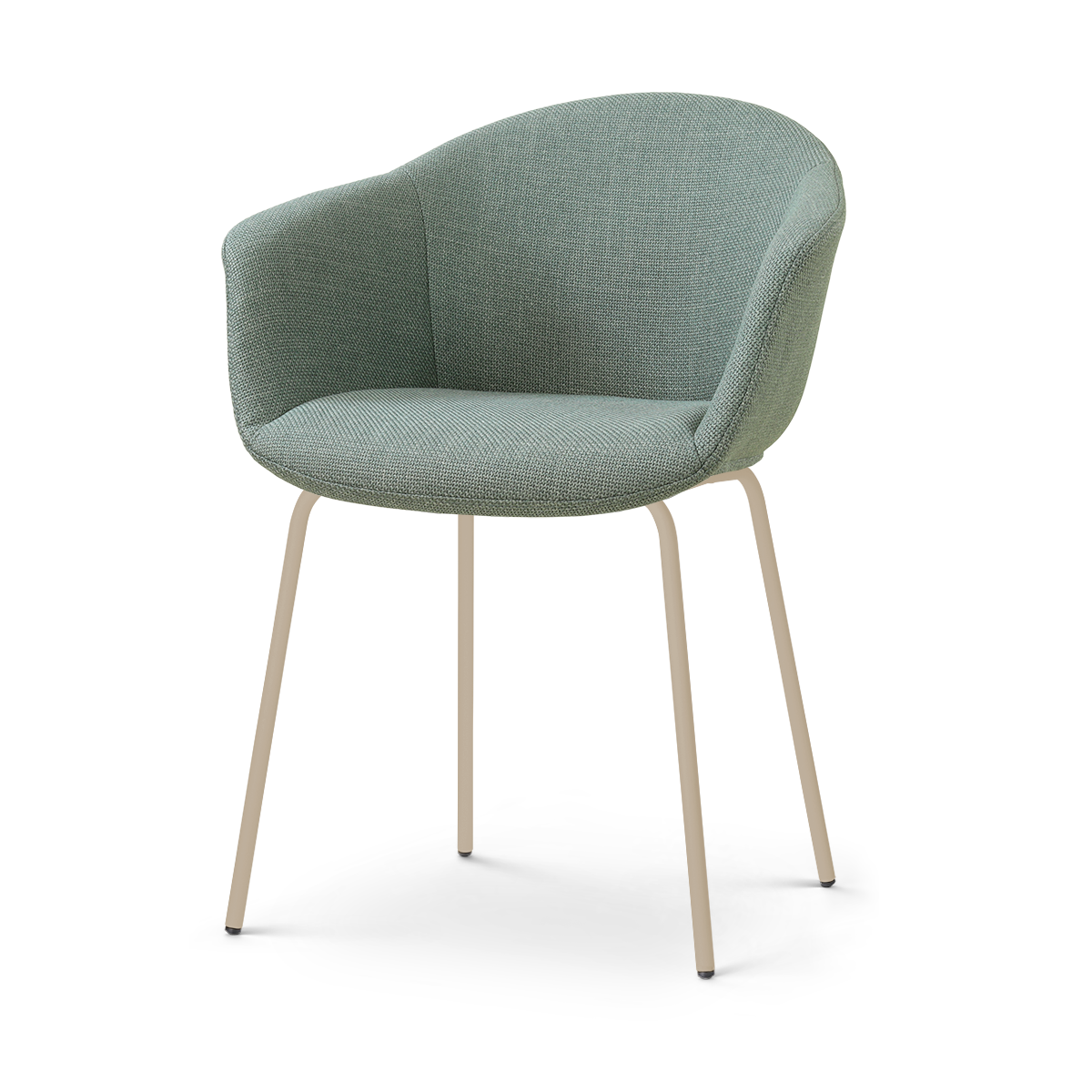 Nora-Otis eetkamerstoel saliegroen - beige onderstel