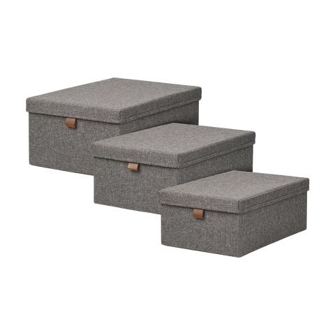 Norton opbergmanden grijs - set van 3