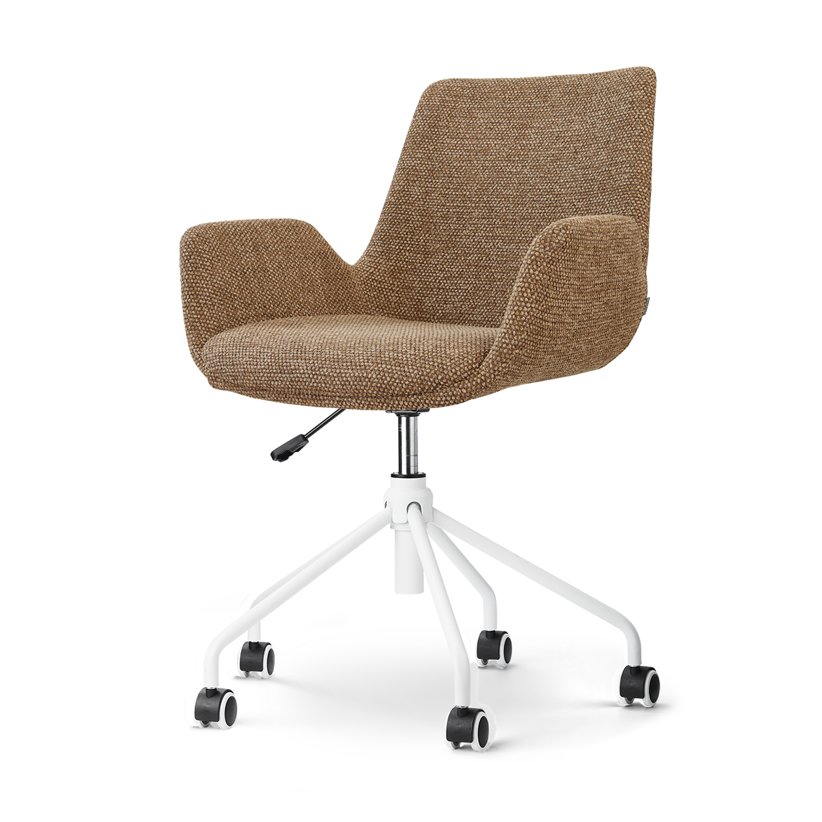 Nout-Eef bureaustoel bruin blend - wit onderstel