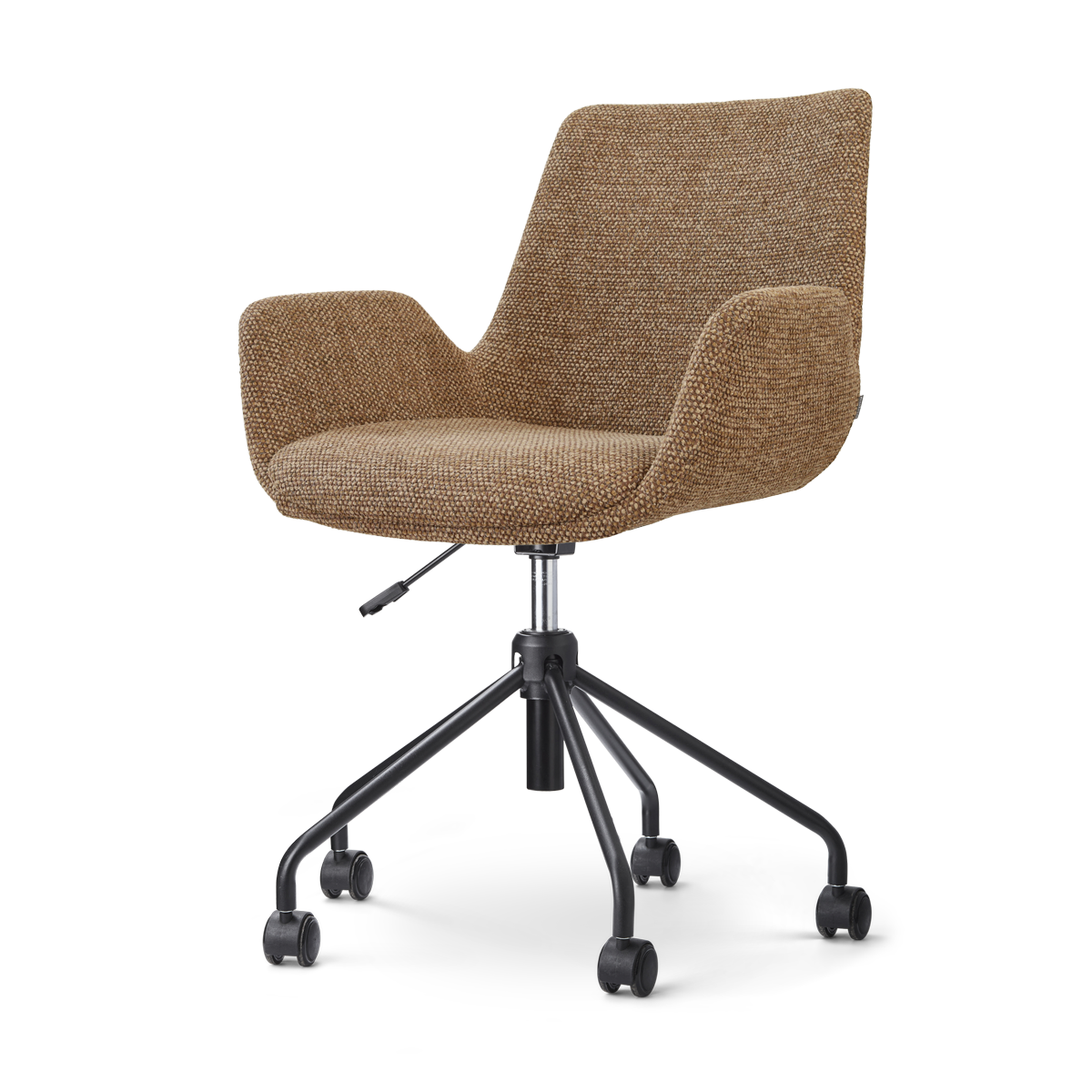 Nout-Eef bureaustoel bruin blend - zwart onderstel