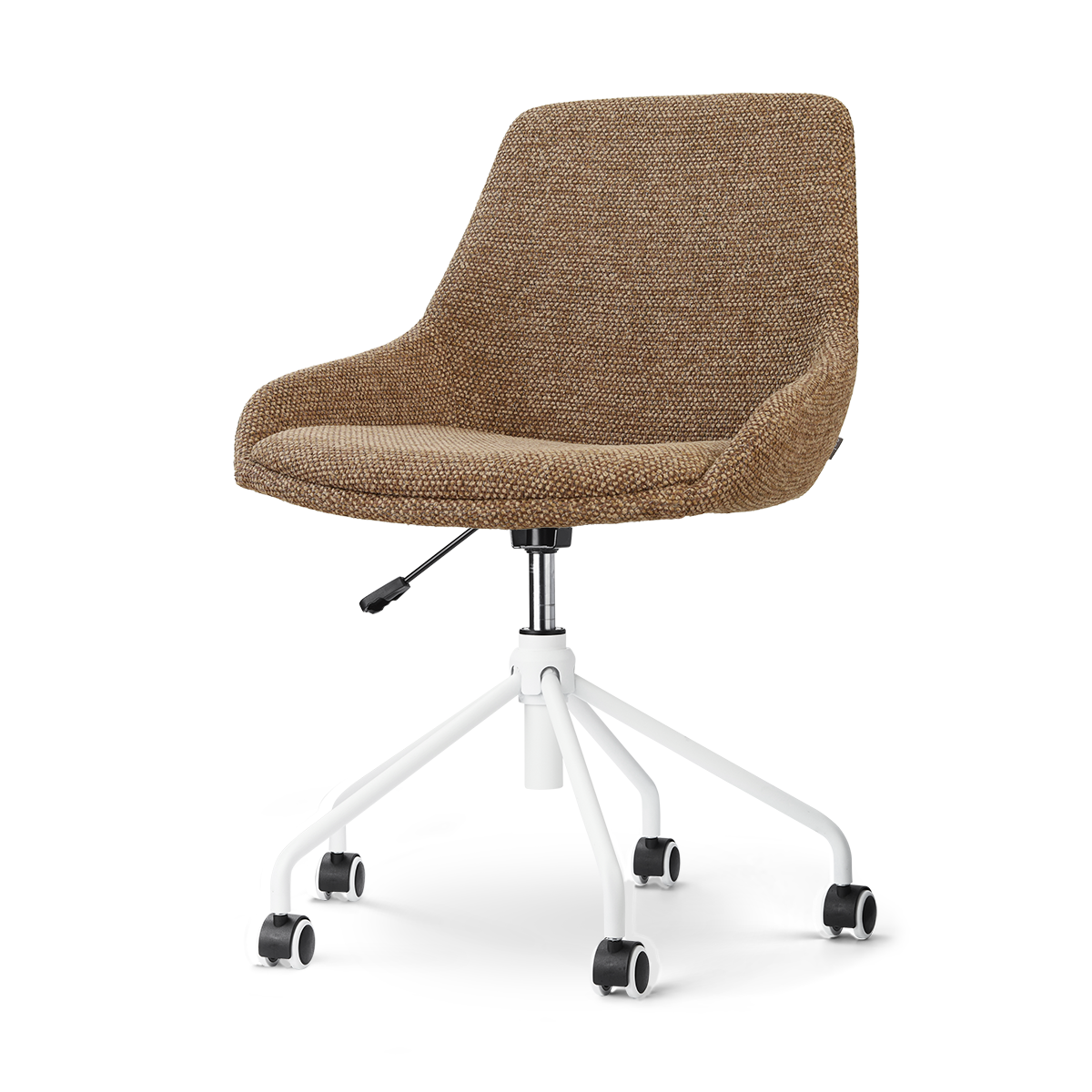 Nout-Isa bureaustoel bruin blend - wit onderstel