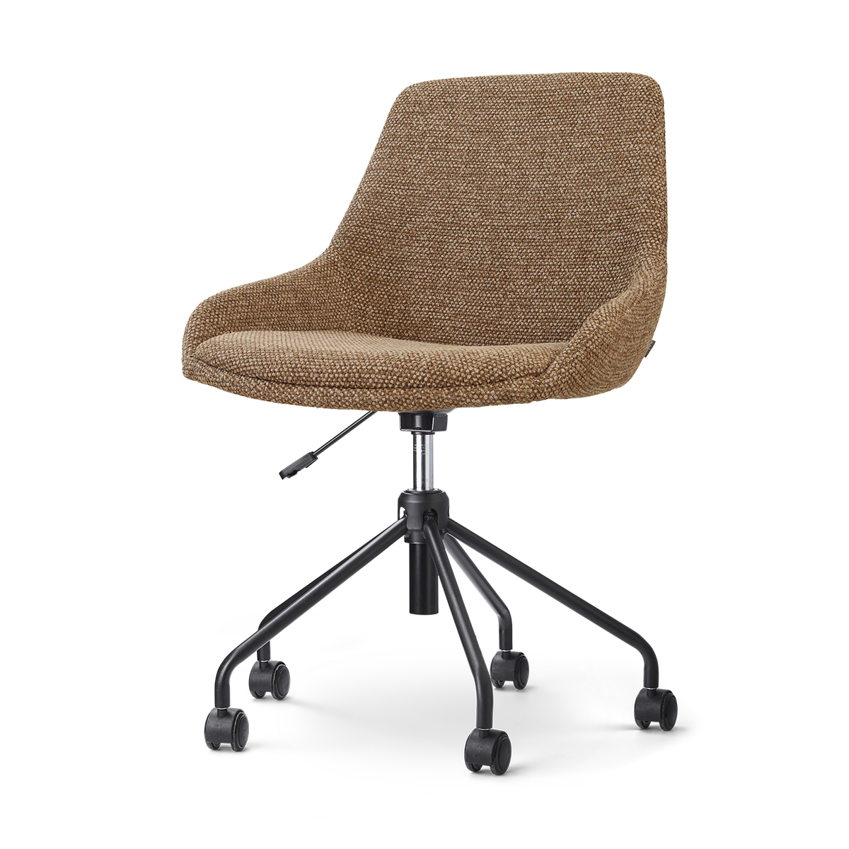 Nout-Isa bureaustoel bruin blend - zwart onderstel