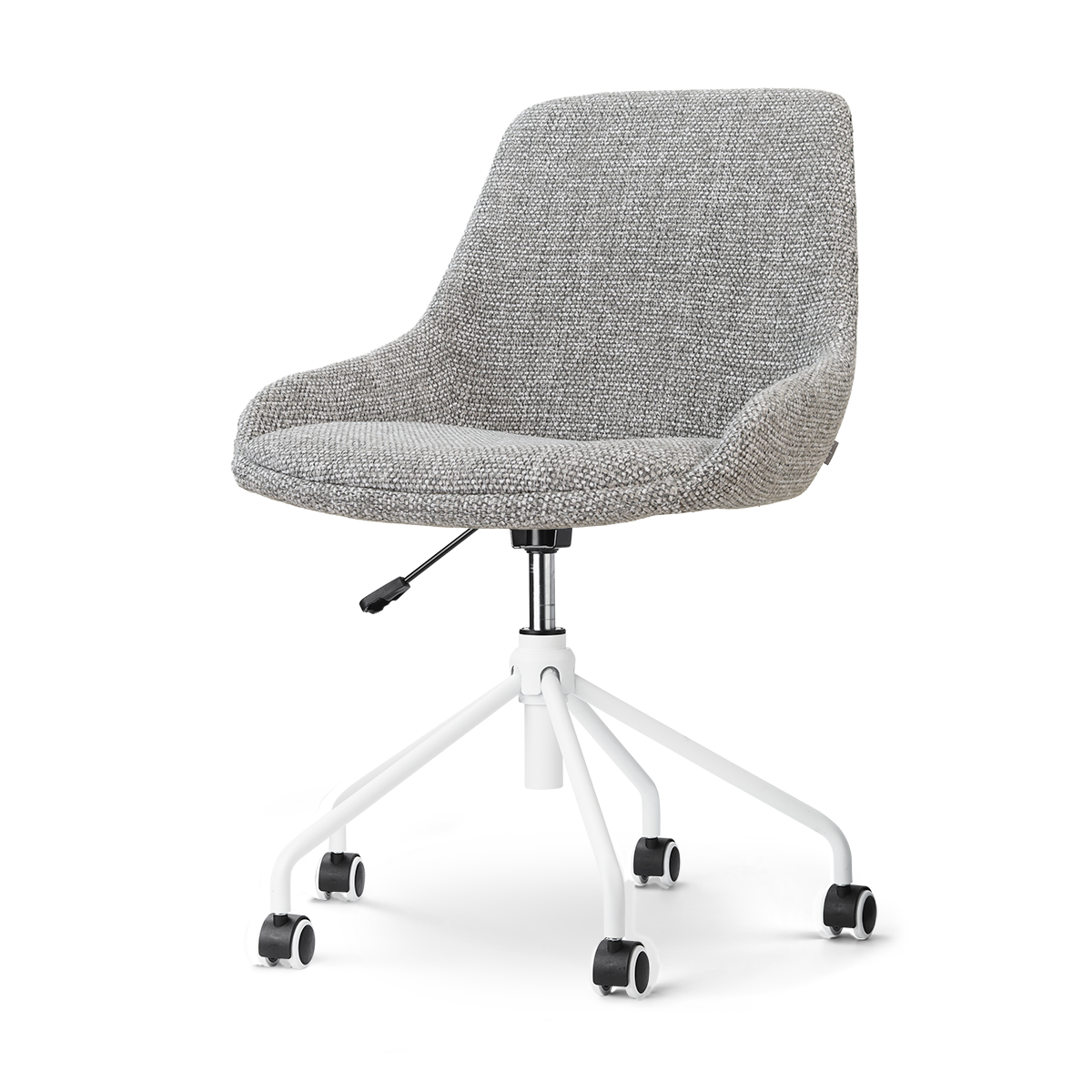 Nout-Isa bureaustoel grijs blend - wit onderstel