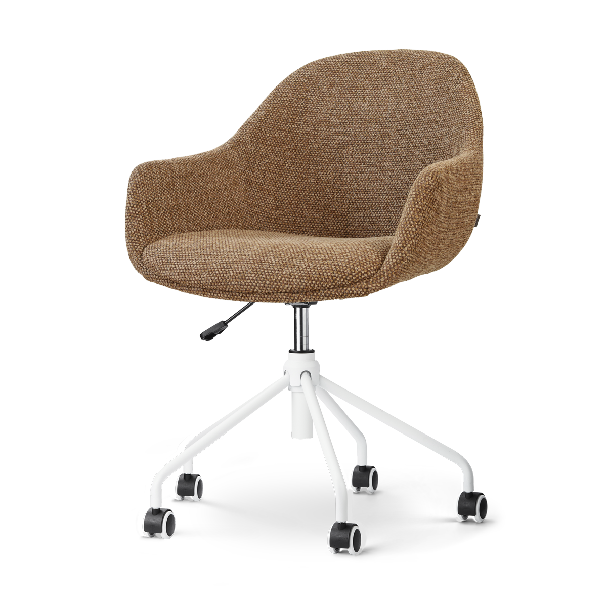Nout-Mae bureaustoel bruin blend - wit onderstel