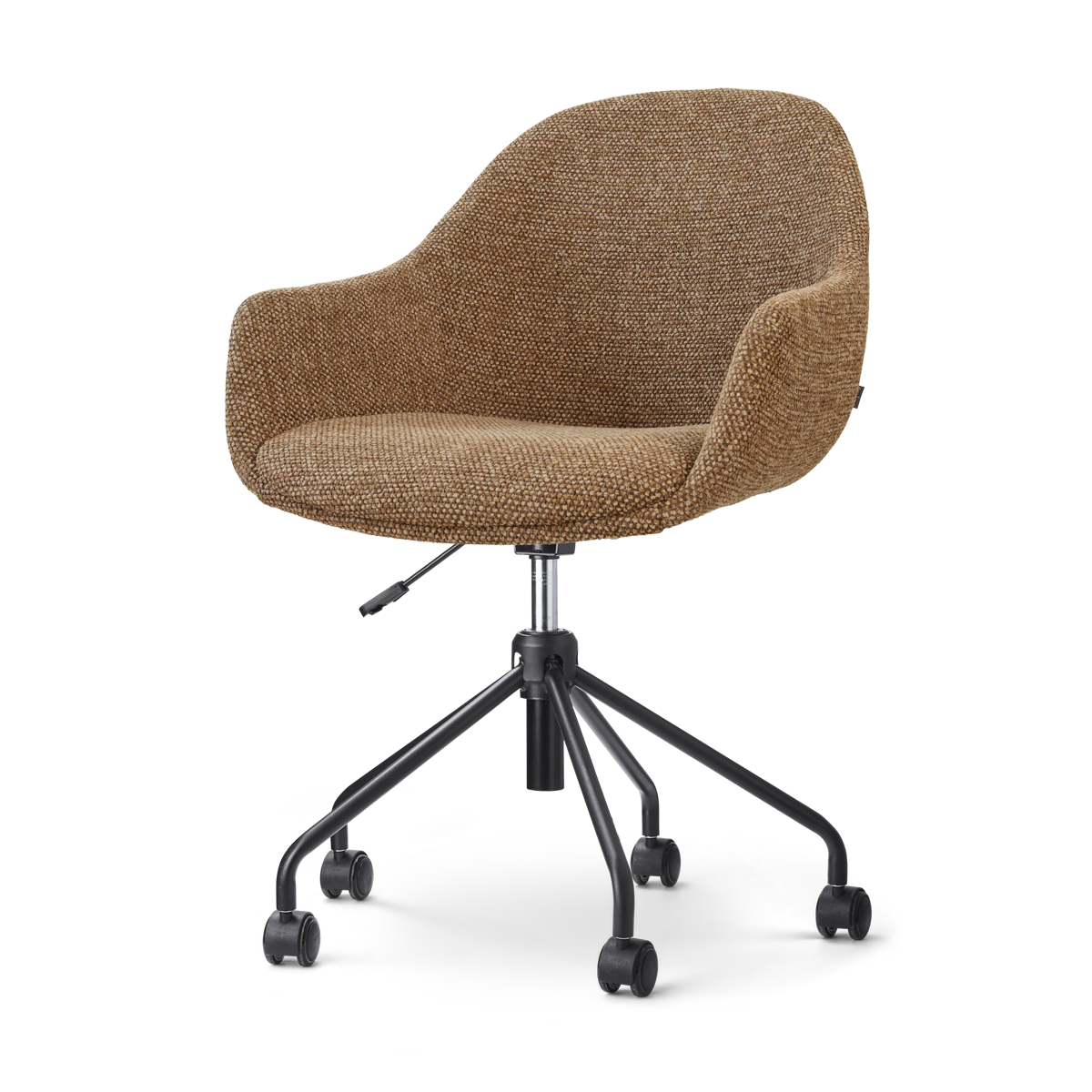 Nout-Mae bureaustoel bruin blend - zwart onderstel