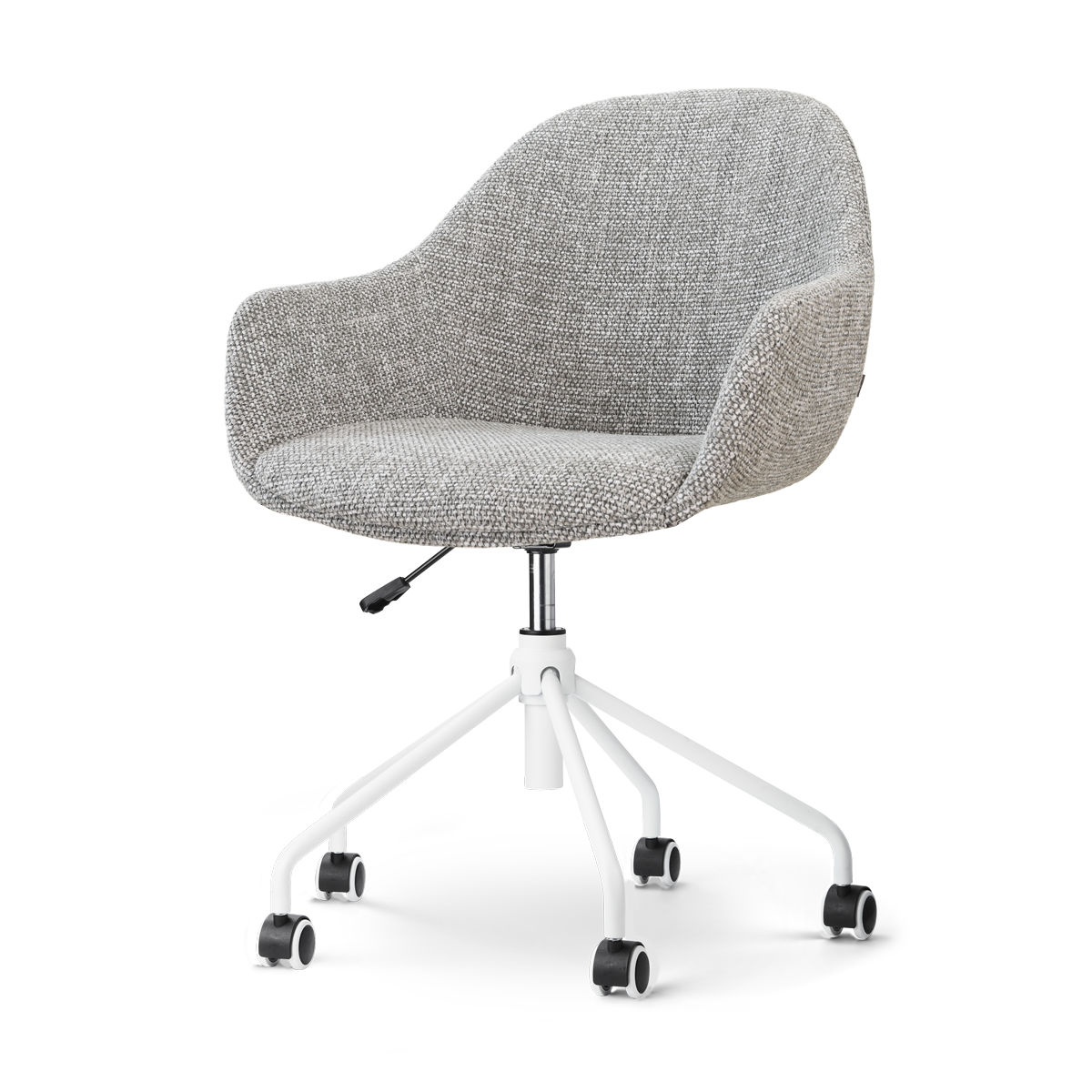Nout-Mae bureaustoel grijs blend - wit onderstel