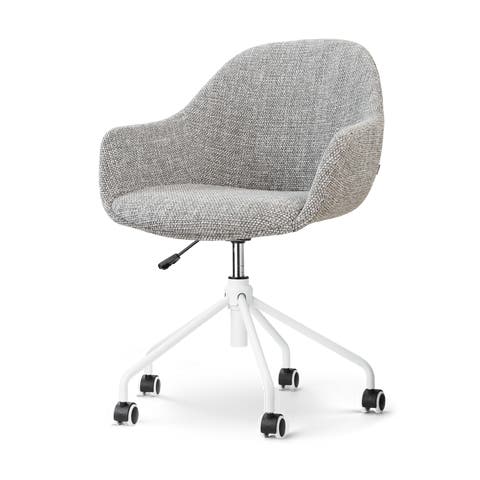 Nout-Mae bureaustoel grijs blend - wit onderstel