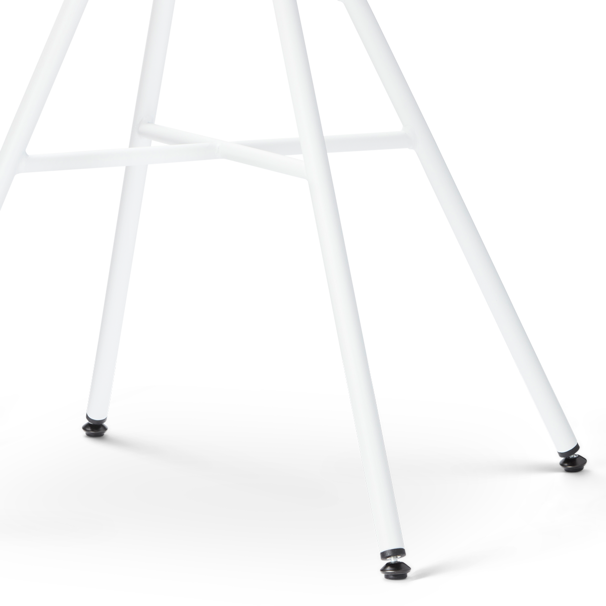 minimalistische eetkamerstoel velvet grijs - wit onderstel - set van 2 - Noa-Fé 