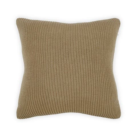 Knitted Lines sierkussen groen