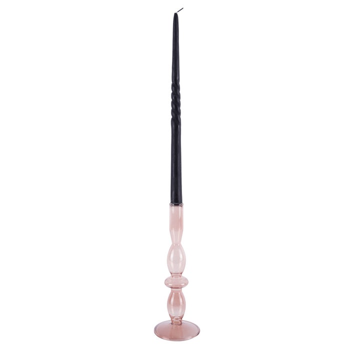 Art bubbles glazen kaarsenhouder - Medium - Roze - kandelaar - faded pink