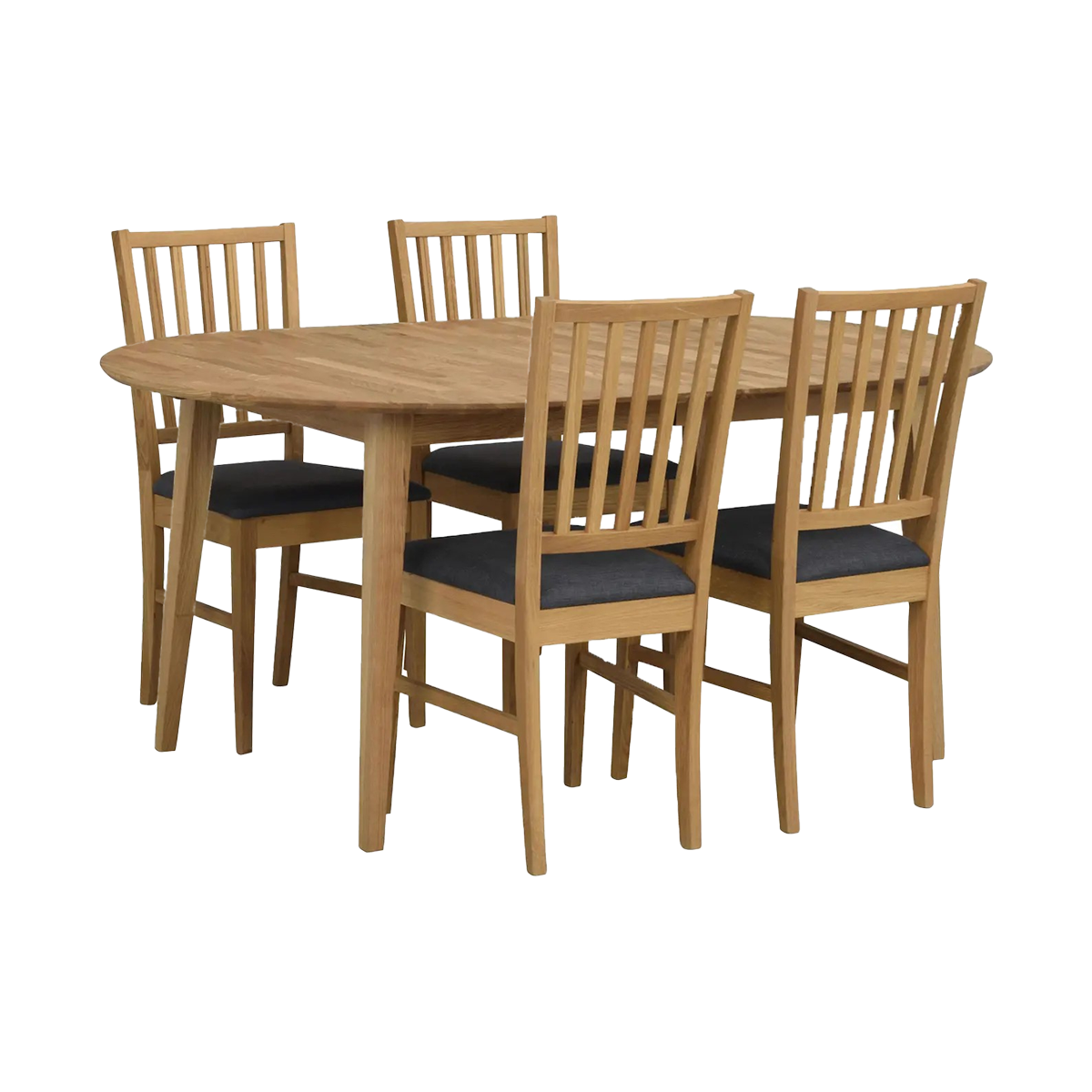 Filippa uitschuifbare houten eettafel naturel - Ovaal - 170 tot 210 x 105 cm - ovale - eetkamertafel - achtpersoons