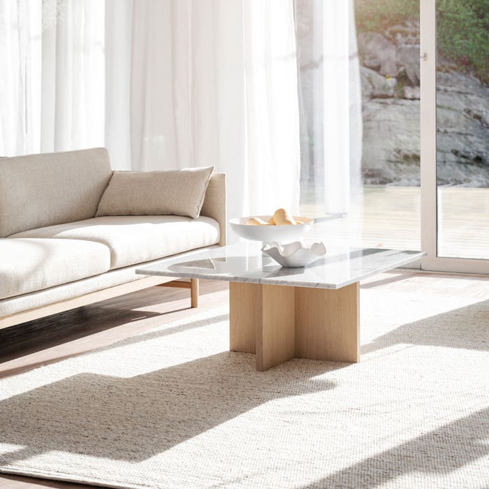 Auckland wollen vloerkleed lichtgrijs - 290 x 200 cm - woonkamer - grijs - slaapkamer - laagpolig - scandinavisch - rechthoekig - handgeknoopt