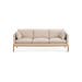 Ness gestoffeerde 3 zitsbank beige - 216 cm