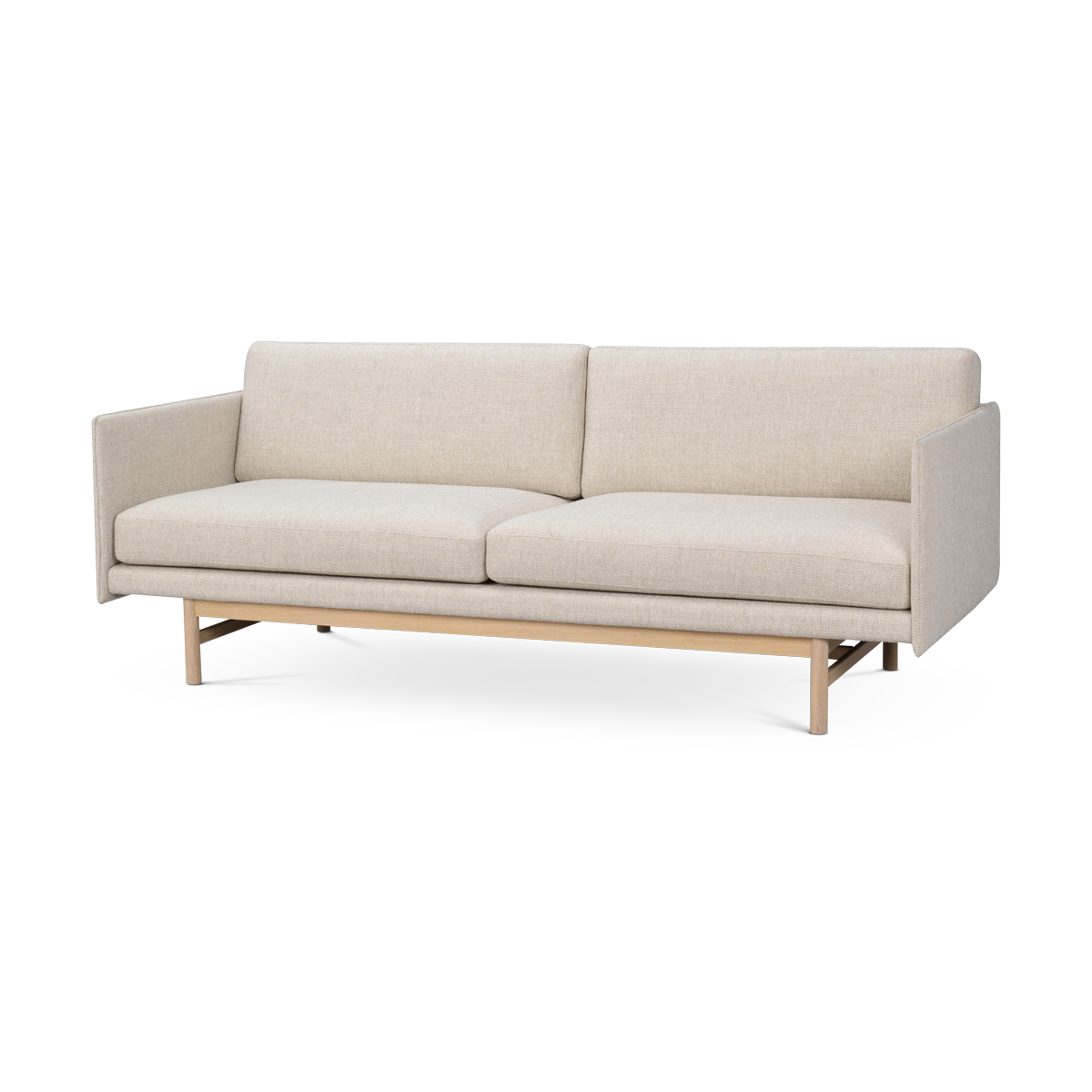 Hammond gestoffeerde 3 zitsbank beige - 212 cm