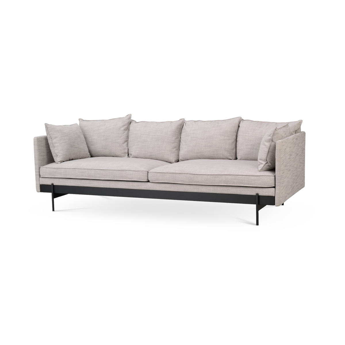 Shelton gestoffeerde 3 zitsbank grijs - 218 cm