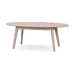 Yumi ovale houten salontafel whitewash - 130 x 65 cm