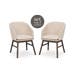 Windham eetkamerstoel beige - donker eiken onderstel - set van 2