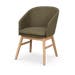 Windham eetkamerstoel groen - naturel eiken onderstel