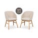 Windham eetkamerstoel beige - naturel eiken onderstel - set van 2