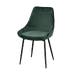 Sierra eetkamerstoel velvet groen - zwarte poten