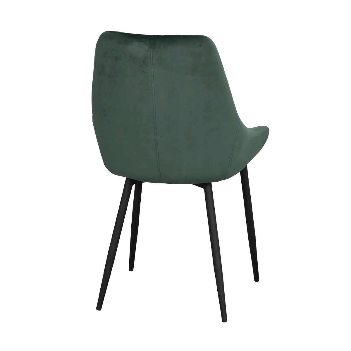 Sierra eetkamerstoel velvet groen - zwarte poten 