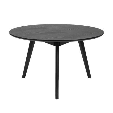 Yumi ronde houten salontafel zwart - Ø90 cm