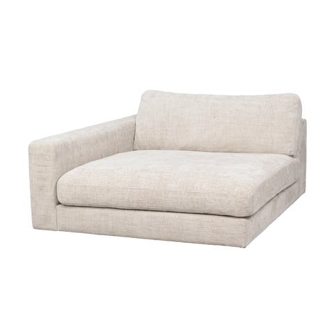 Duncan modulaire chaise longue lichtgrijs/beige - links - 129 cm