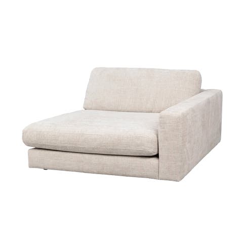 Duncan modulaire chaise longue lichtgrijs/beige - rechts - 129 cm