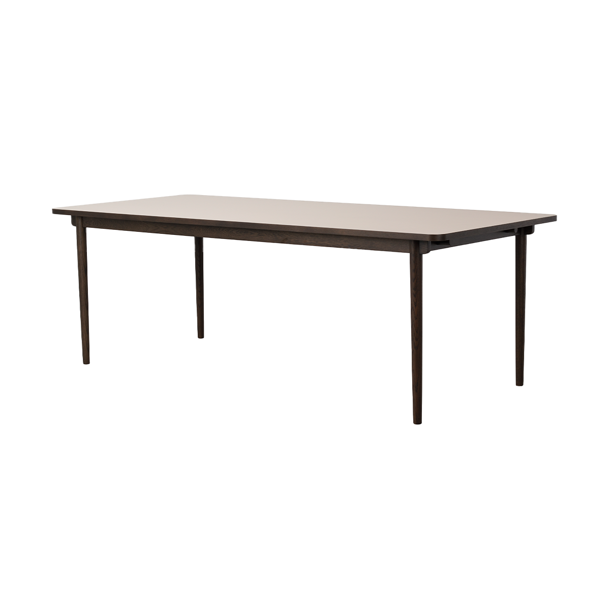 Fairmount verlengbare houten eetkamertafel donkereiken met beige tafelblad - 220 x 95 cm