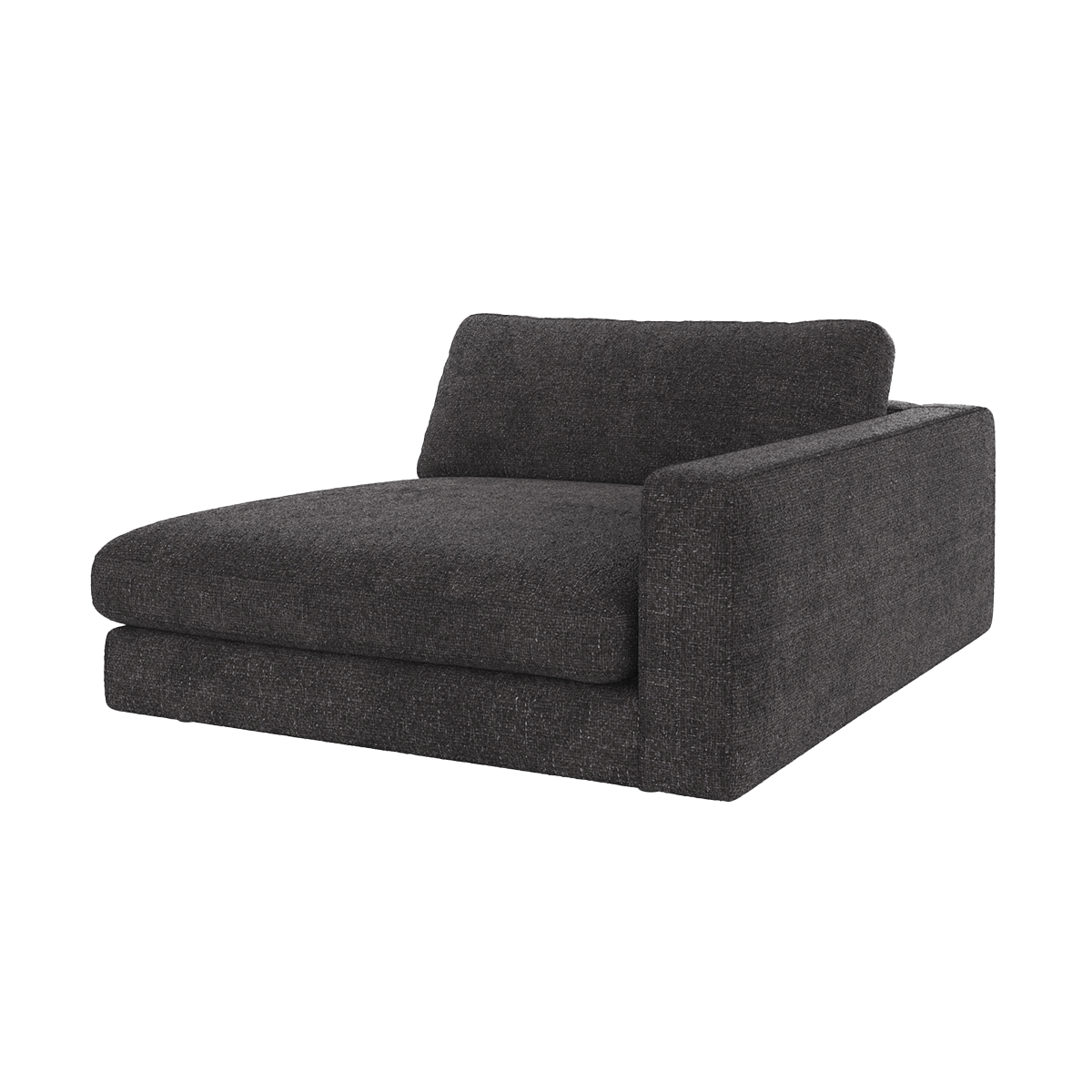 Duncan modulaire chaise longue antraciet - rechts - 129 cm
