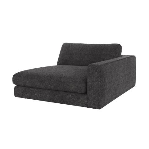 Duncan modulaire chaise longue antraciet - rechts - 129 cm