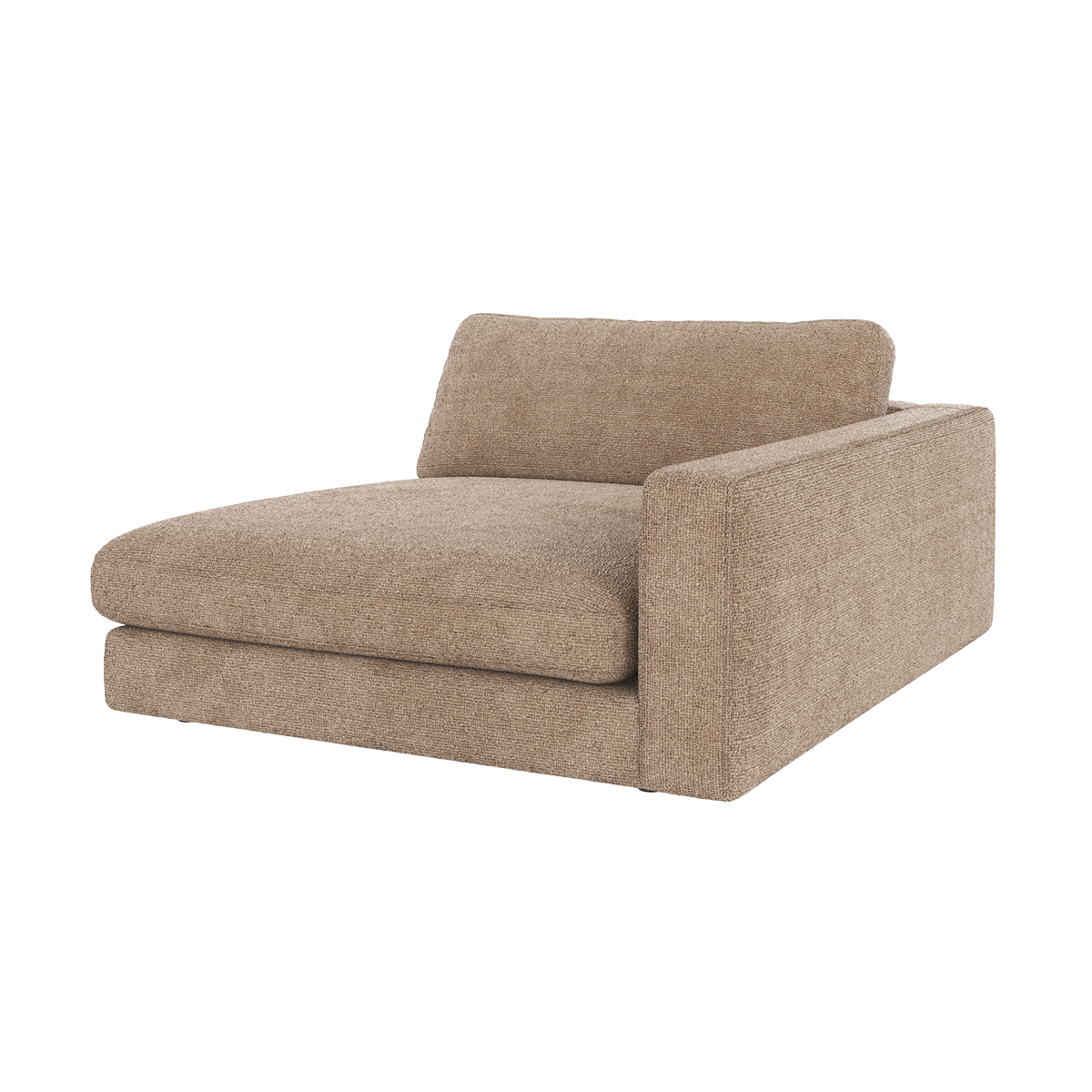 Duncan modulaire chaise longue taupe - rechts - 129 cm