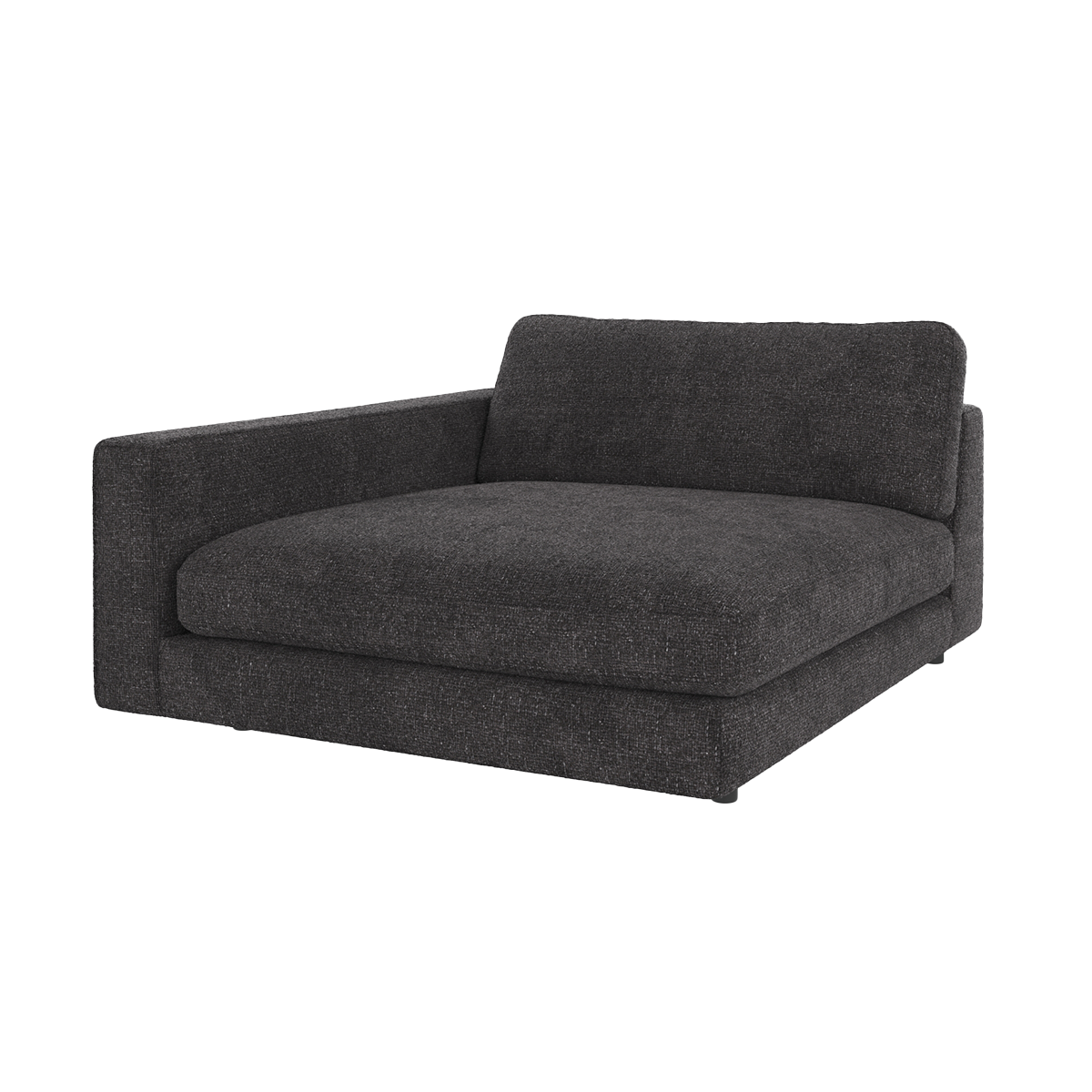 Duncan modulaire chaise longue antraciet - links - 129 cm