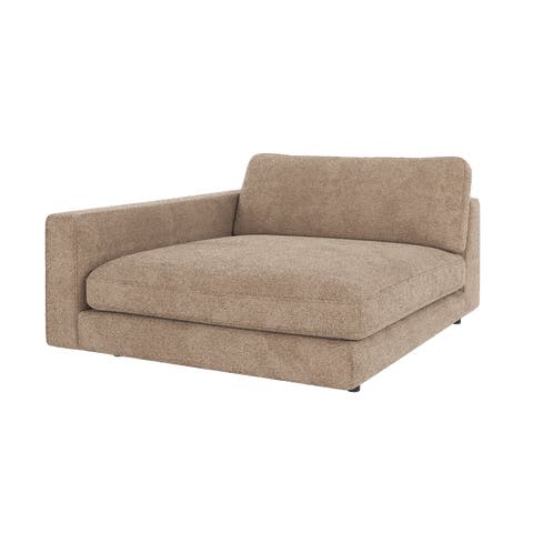 Duncan modulaire chaise longue taupe - links - 129 cm