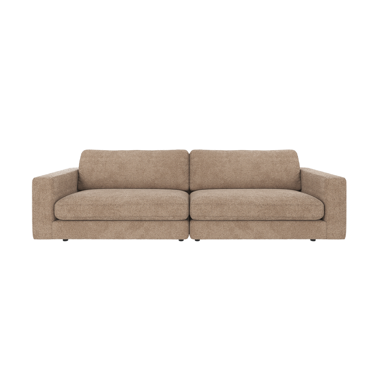 Duncan modulaire gestoffeerde 3 zitsbank taupe - 258 cm