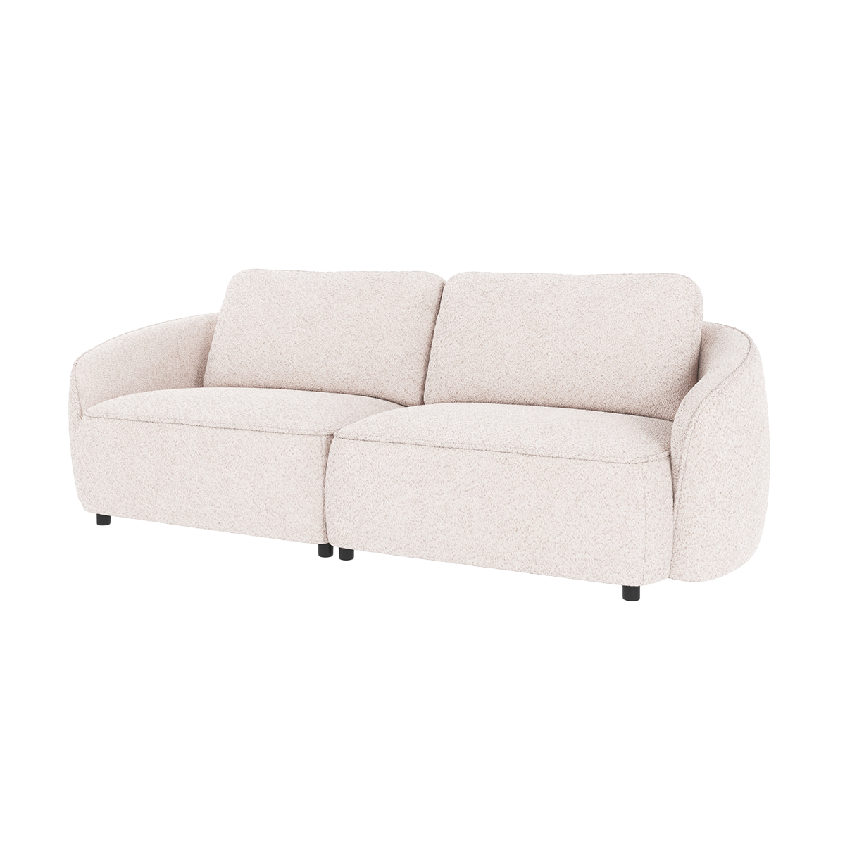 Norris gestoffeerde 3 zitsbank wit - 226 cm