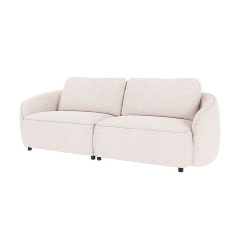 Norris gestoffeerde 3 zitsbank wit - 226 cm