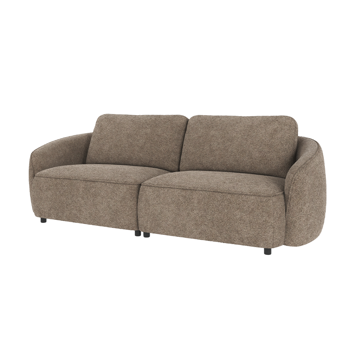 Norris gestoffeerde 3 zitsbank bruin - 226 cm