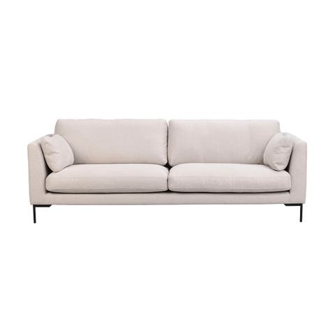 Corwin gestoffeerde 3 zitsbank beige - 238 cm