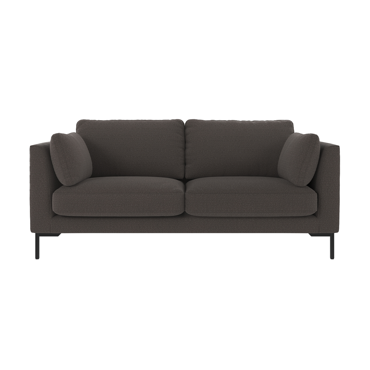 Corwin gestoffeerde 2.5 zitsbank antraciet - 238 cm - bankstel - stof - zwart - scandinavisch