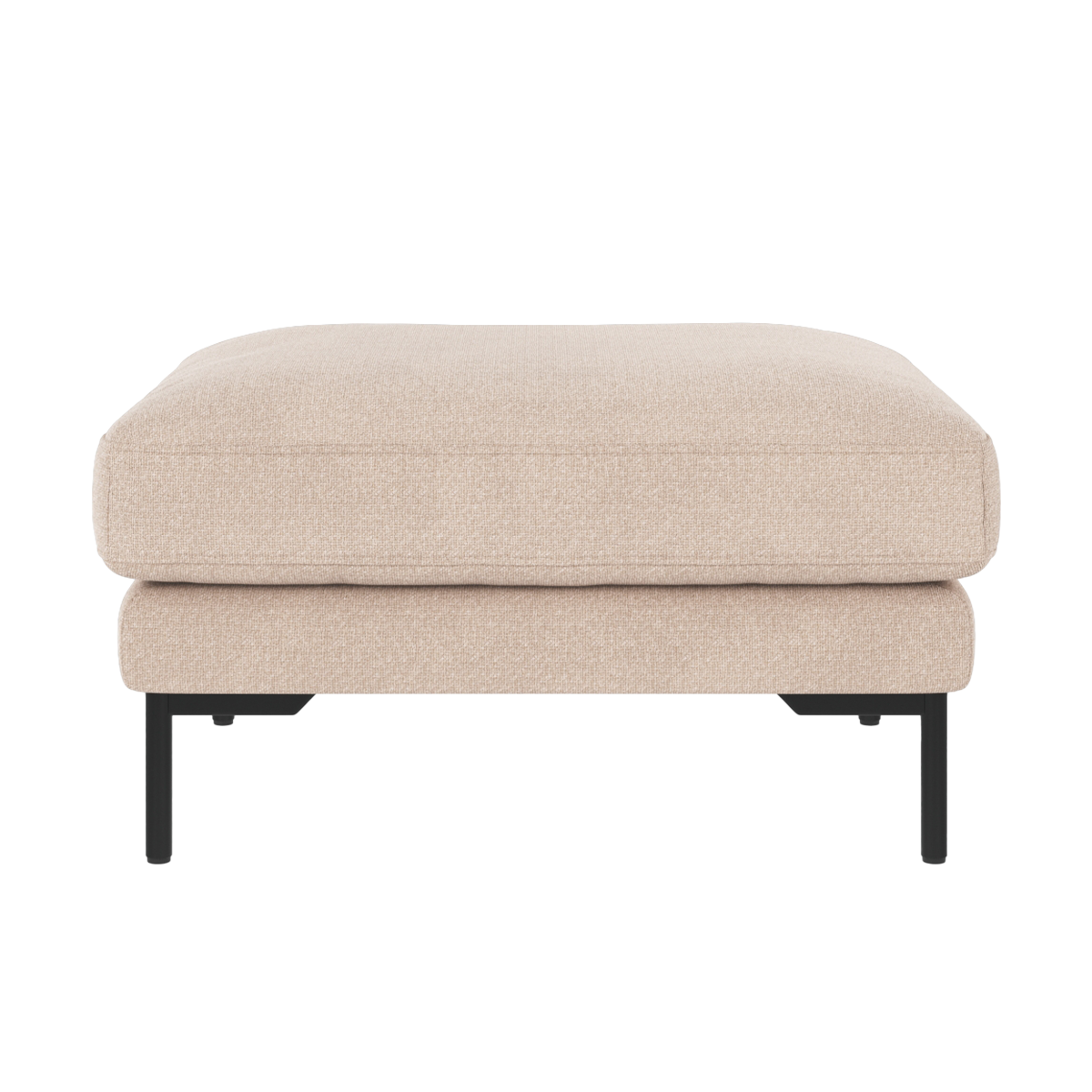 Corwin gestoffeerde hocker beige - 84 x 45 cm