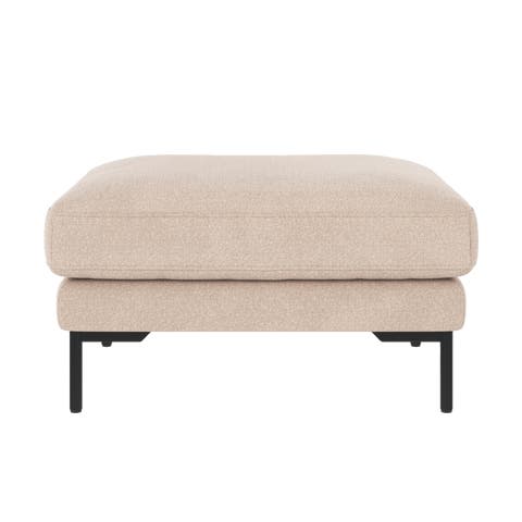 Corwin gestoffeerde hocker beige - 84 x 45 cm