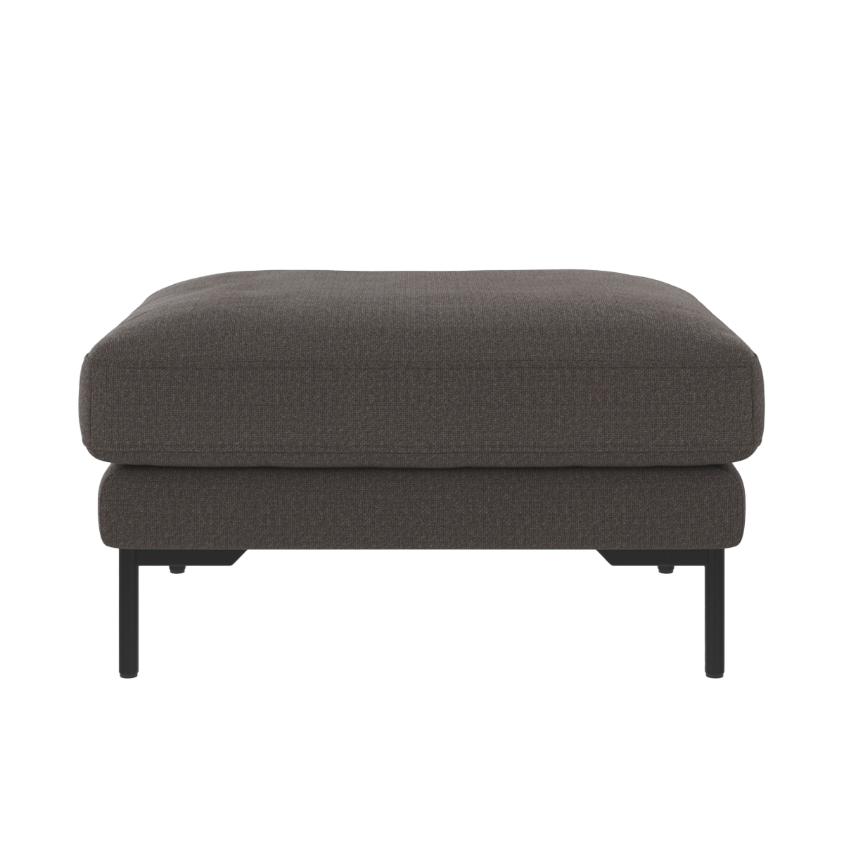 Corwin gestoffeerde hocker antraciet - 84 x 45 cm