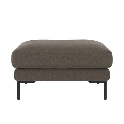 Corwin gestoffeerde hocker grijs - 84 x 45 cm