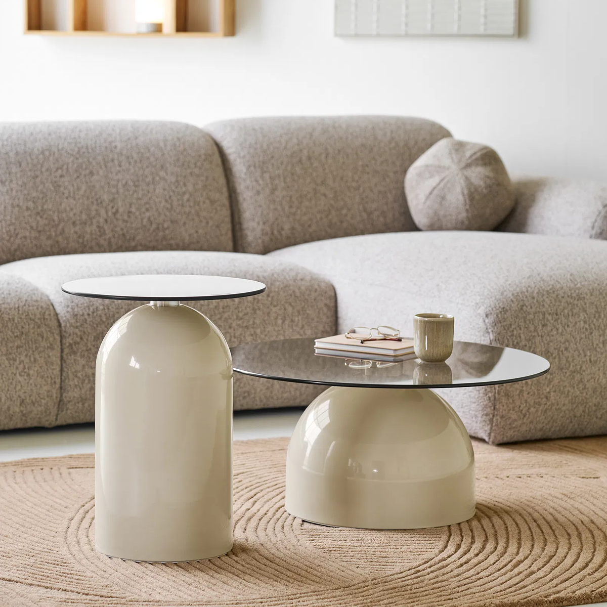 Japandi salontafel met ronde vormen Raiza