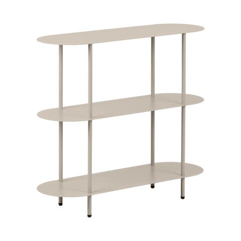 Riana metalen boekenkast beige - 90 x 81 cm