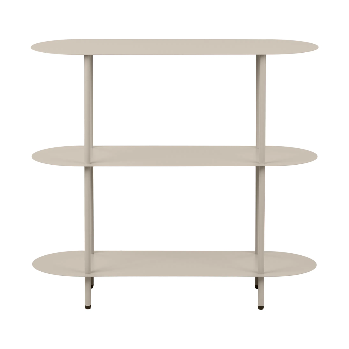 Vooraanzicht van Riana metalen boekenkast - 90 x 81 cm