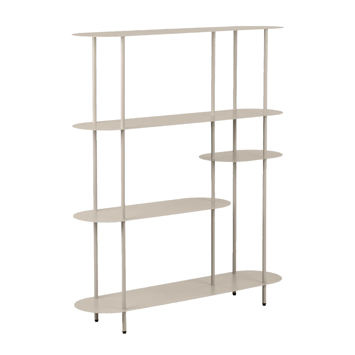 Riana metalen boekenkast beige - 118 x 139 cm